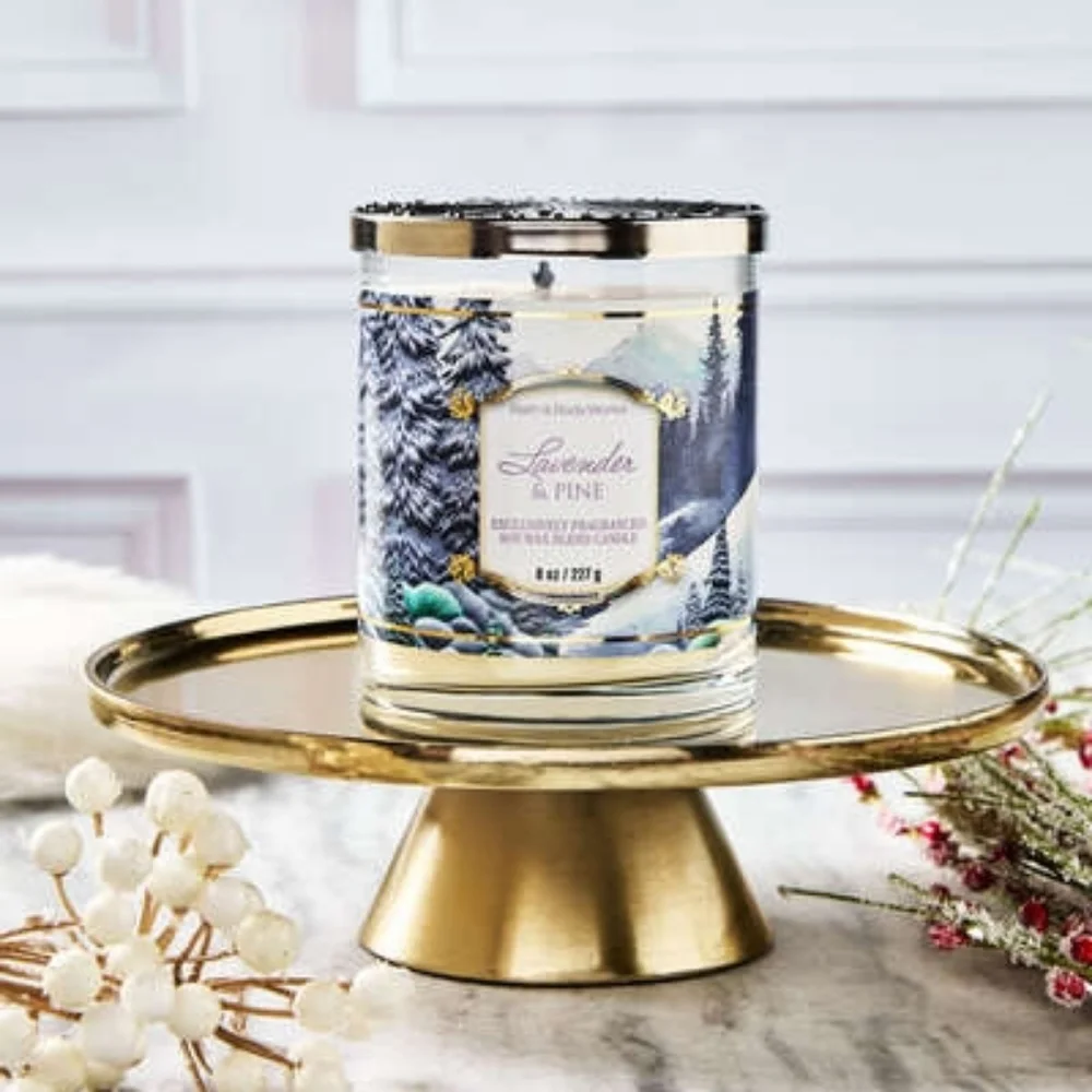 Bath & Body Works Lavender & Pine Single Wick Candle 8oz NEW RARE